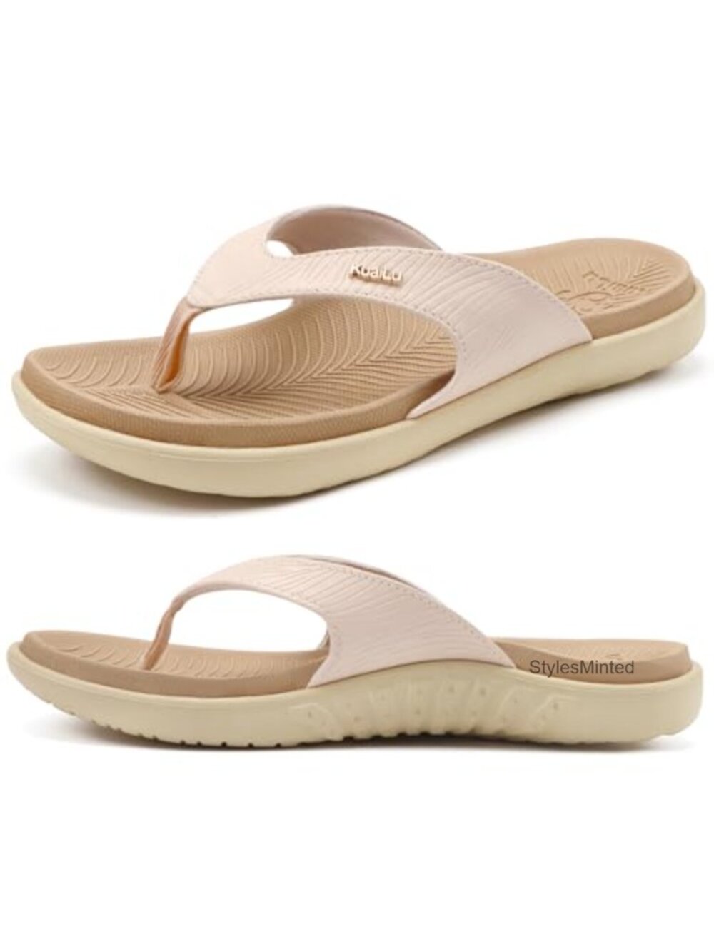Women's Orthotic Arch Support Flip Flop Sandals Casual Comfort Vegan Leather